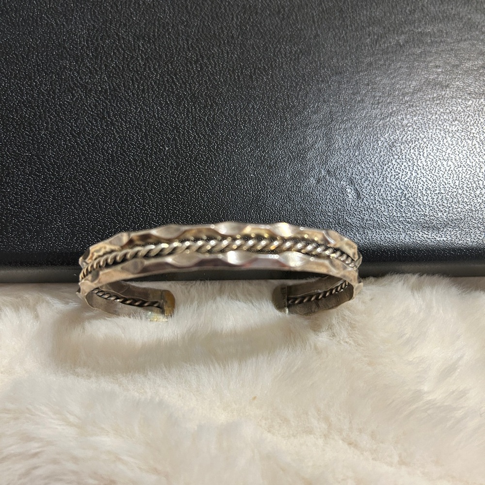 THREE Navajo Native American Cuff Bracelets - Picture 7 of 13